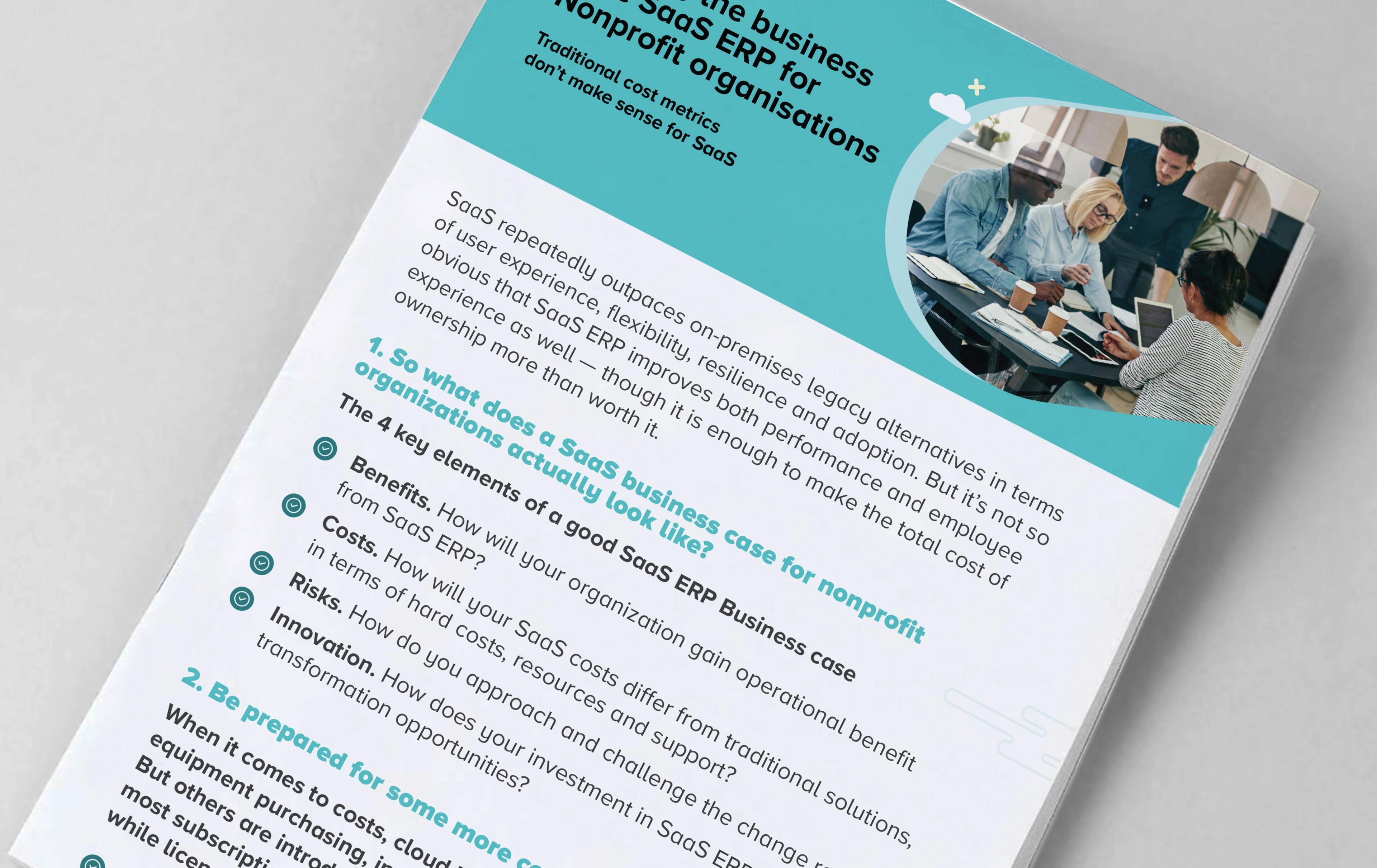 Cover image for infographic about building the  SaaS ERP business case for nonprofits