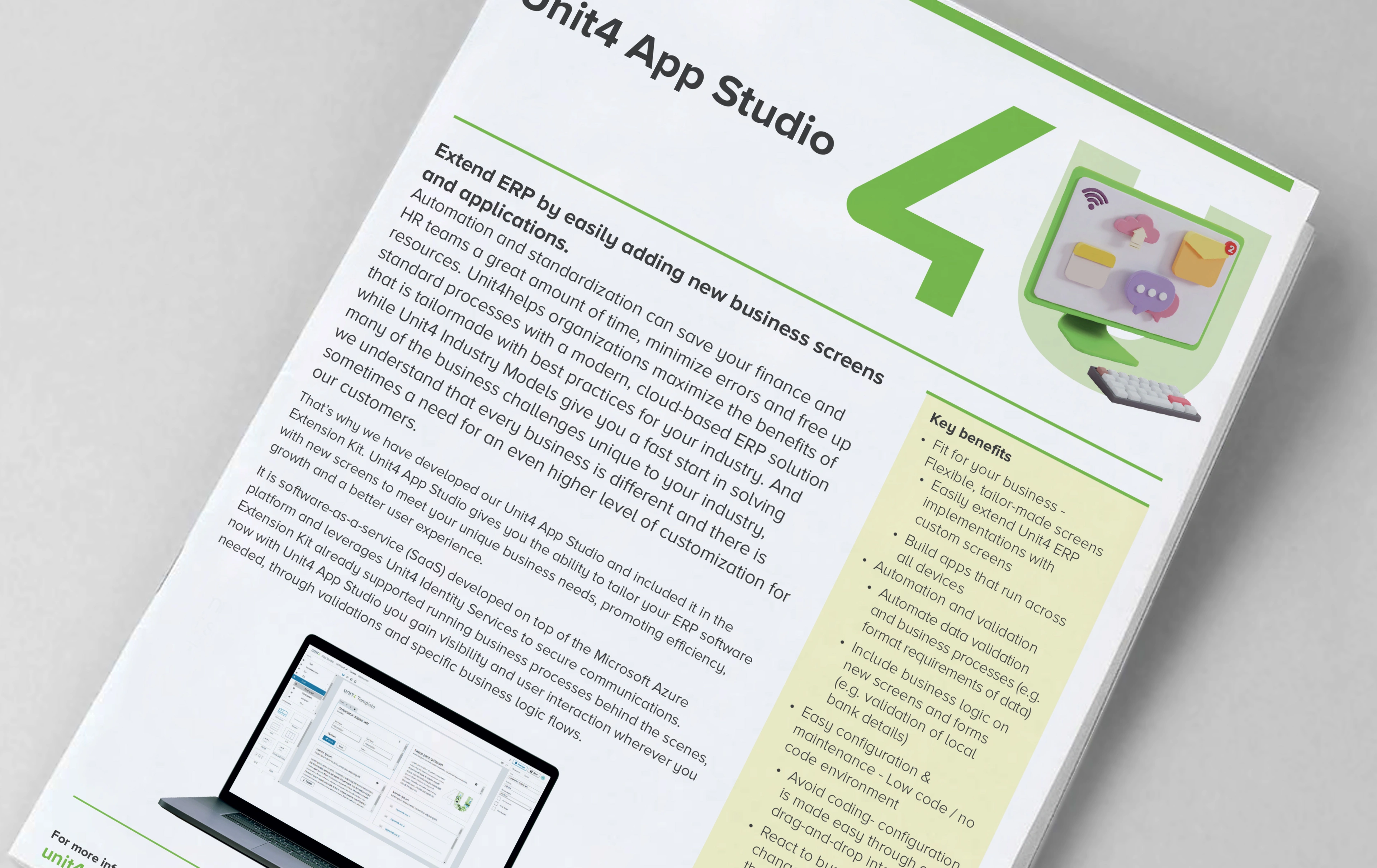 Cover image for Unit4 App Studio 2-pager