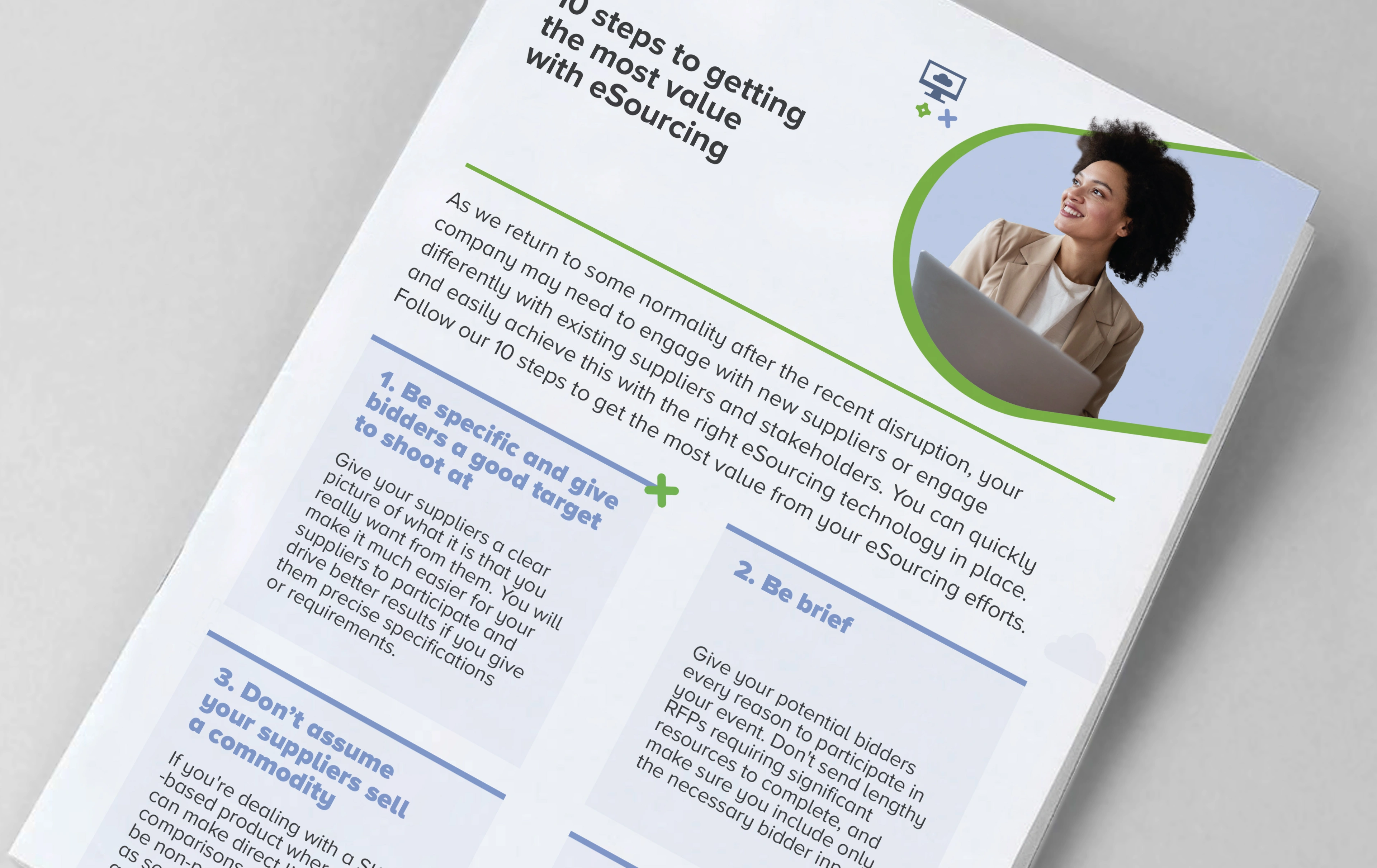 Cover image for infographic: "10 essential steps to make eSourcing work for you"