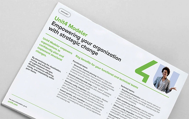 Click here to read our datasheet about Unit4 Modeler