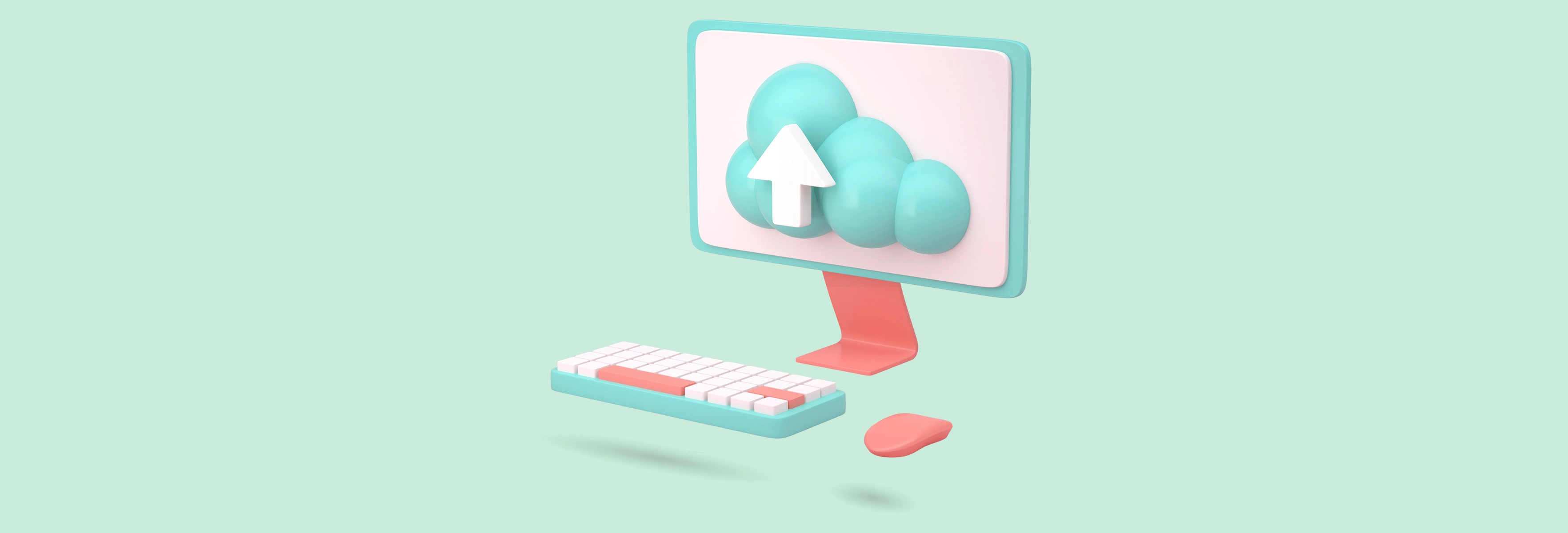 Cloud on PC with arrow pointing up