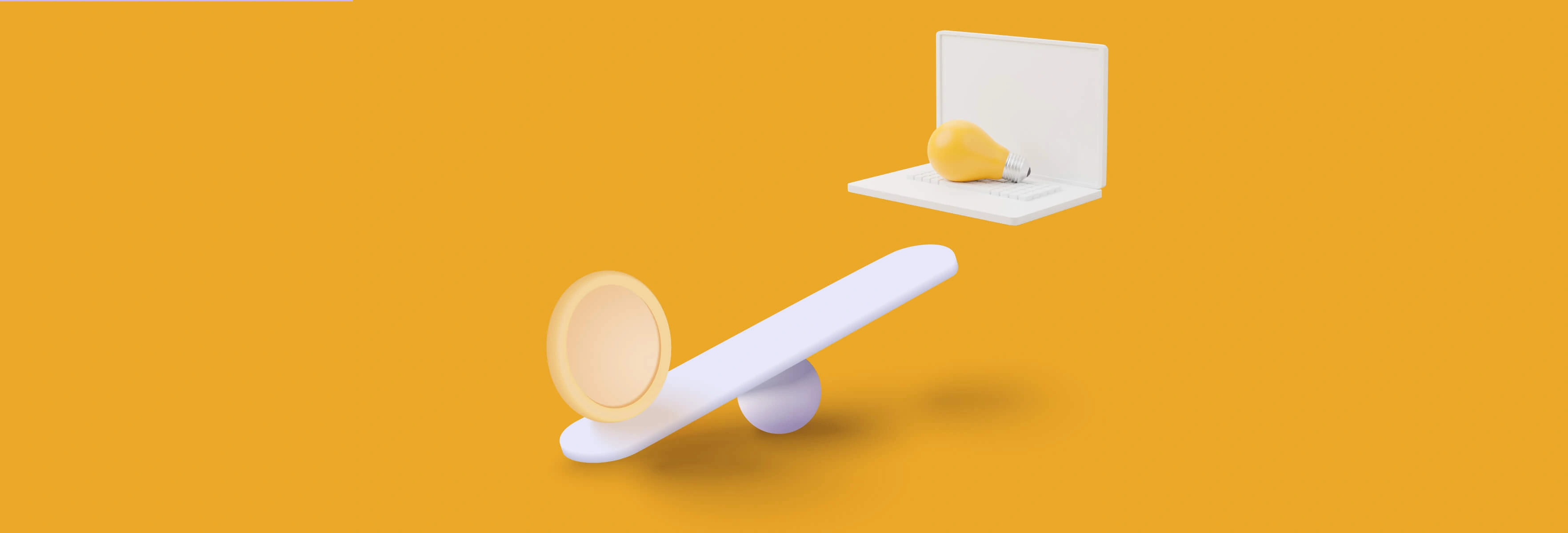 Coin on rolling pin yellow background