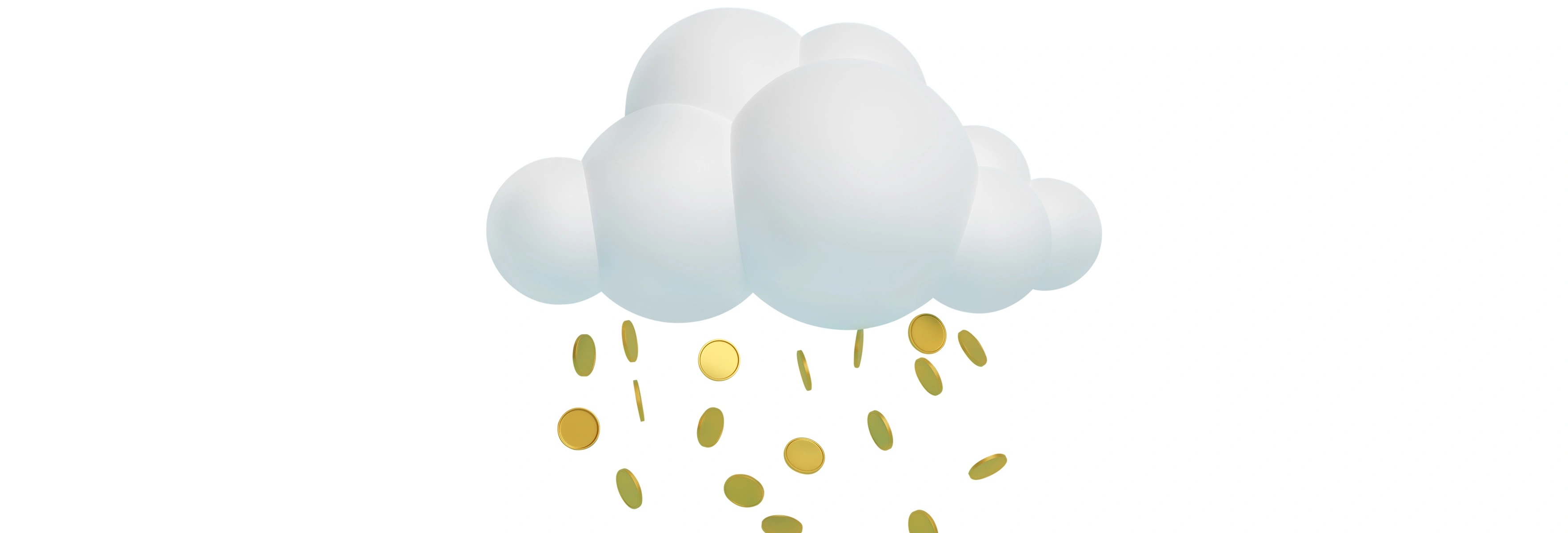 Cloud with money rain